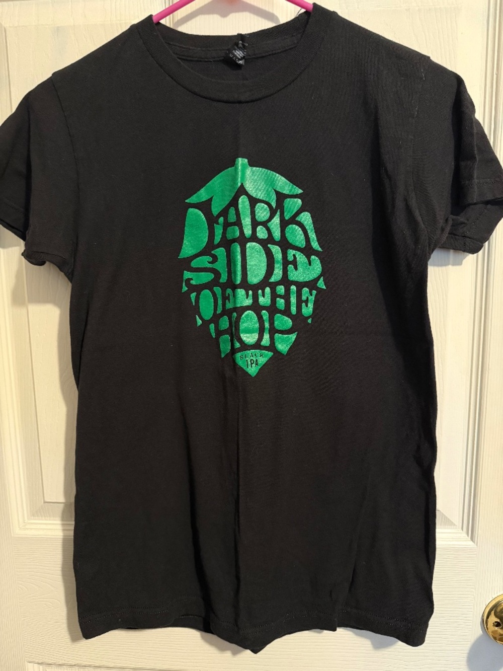 Ranger Creek Brewing Black IPA hops print Tee. Ladies Sz S. TX Craft Beer